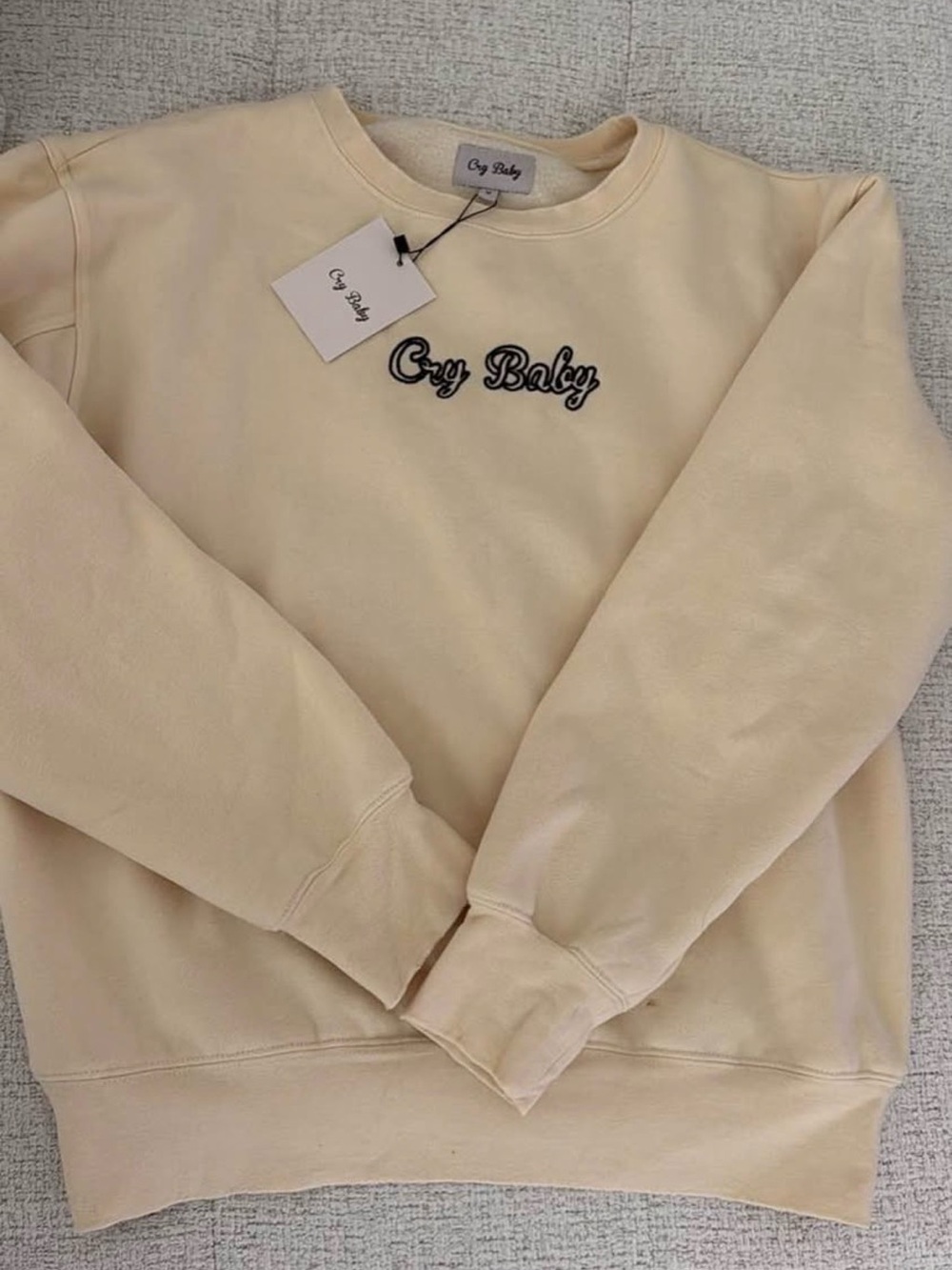 cry baby crewneck sweatshirt | viral • ariana grande sweatshirt